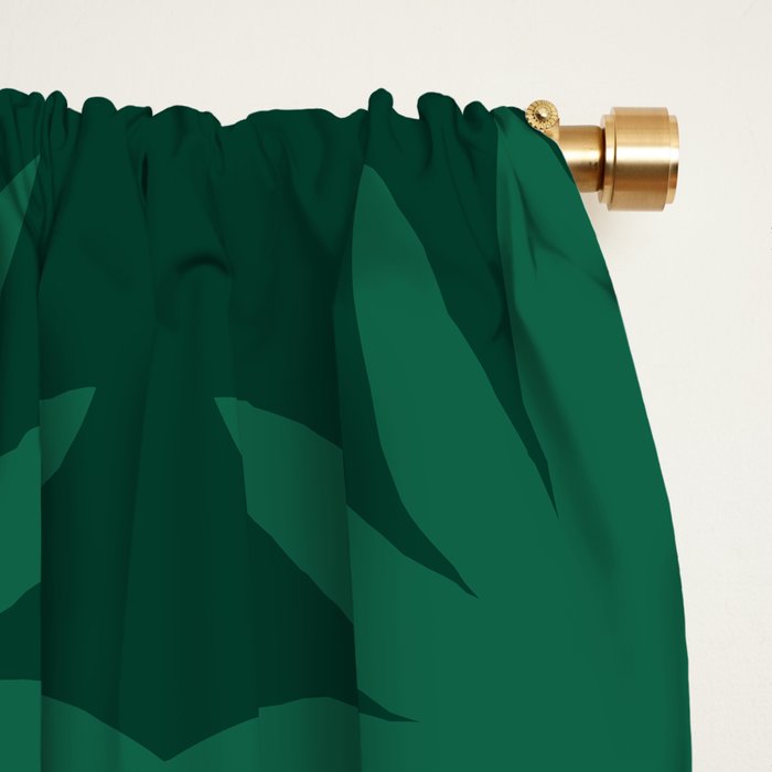 Emerald star flower Window Curtain Gallery Image 2