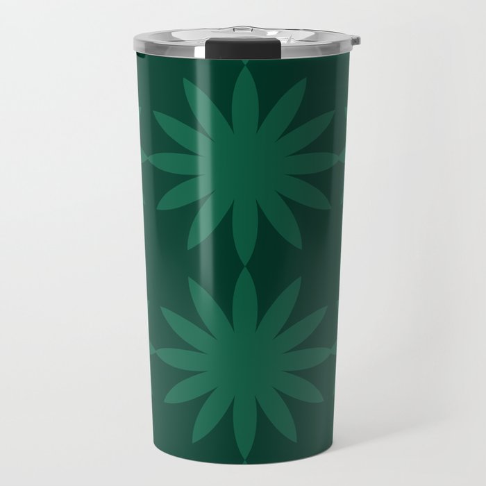 Emerald star flower Travel Mug Gallery Image 1