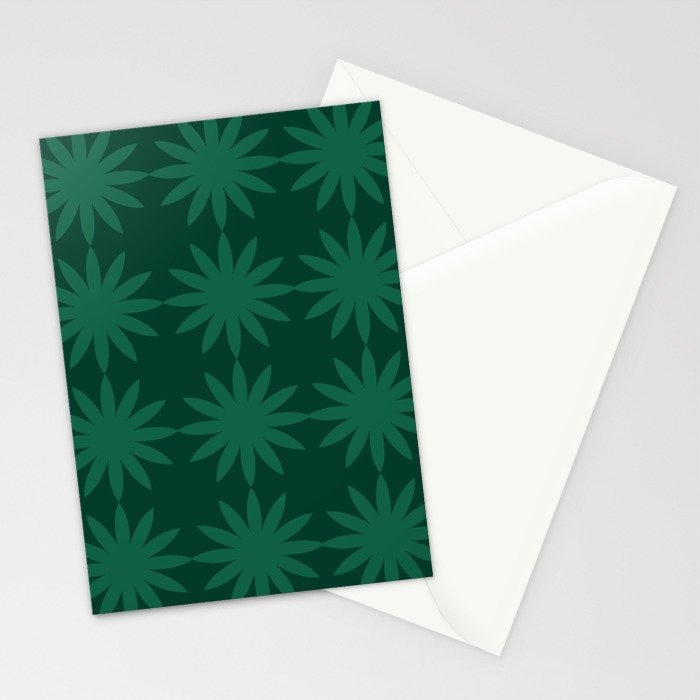Emerald star flower Stationery Card Gallery Image 2