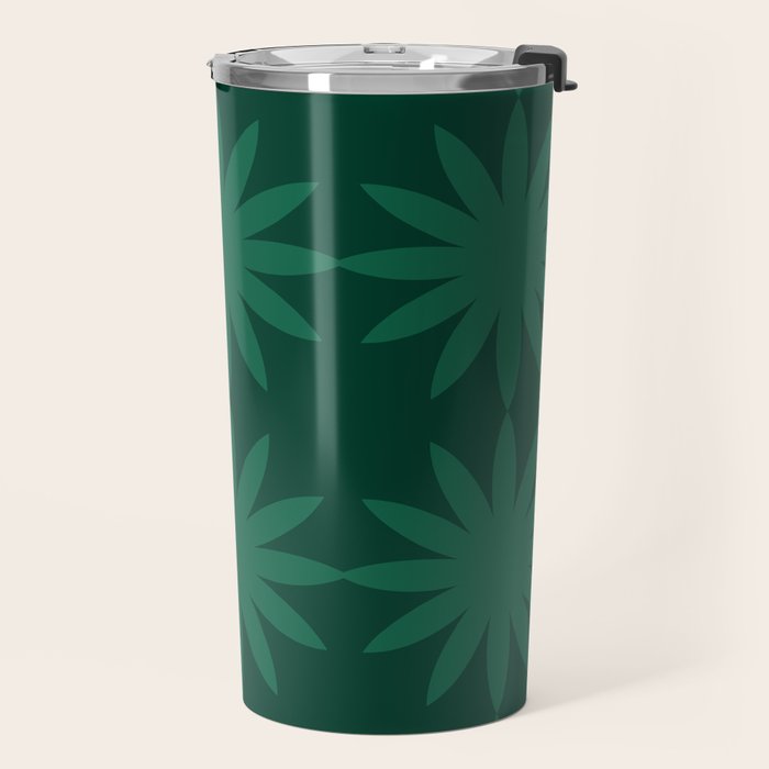 Emerald star flower Travel Mug Gallery Image 2