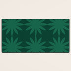 Emerald star flower Desk Mat Gallery Image 3