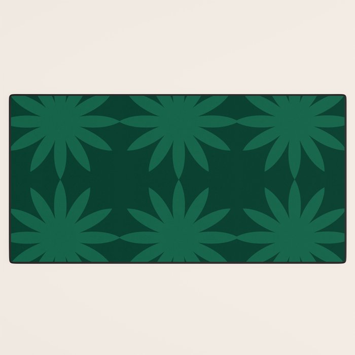 Emerald star flower Desk Mat Gallery Image 3