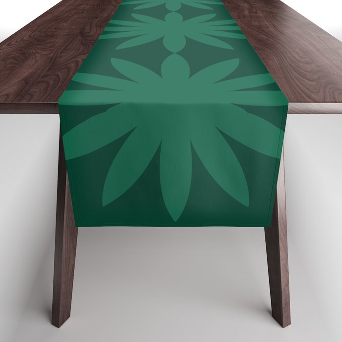 Emerald star flower Table Runner Gallery Image 1