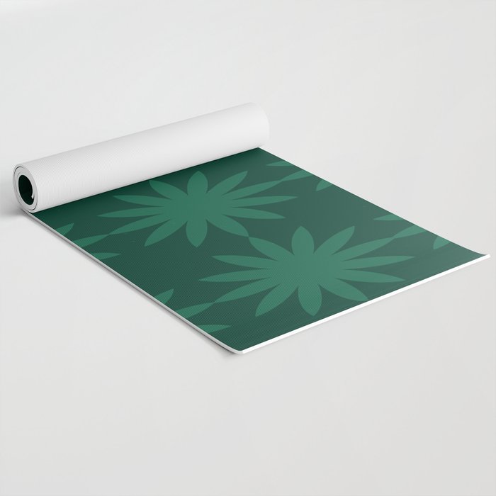 Emerald star flower Yoga Mat Gallery Image 2