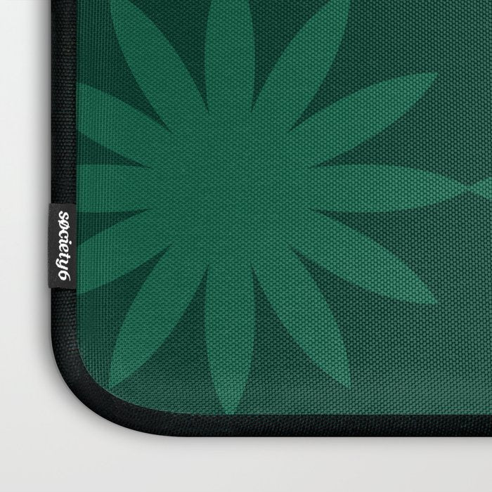 Emerald star flower Laptop Sleeve Gallery Image 3