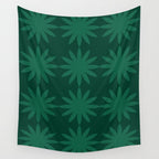 Emerald star flower Wall Tapestry Gallery Image 4