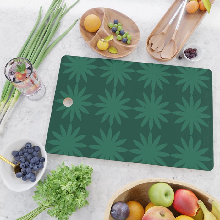 Emerald star flower Cutting Board Gallery Image 2