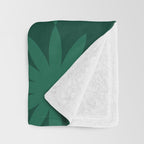 Emerald star flower Throw Blanket Gallery Image 3
