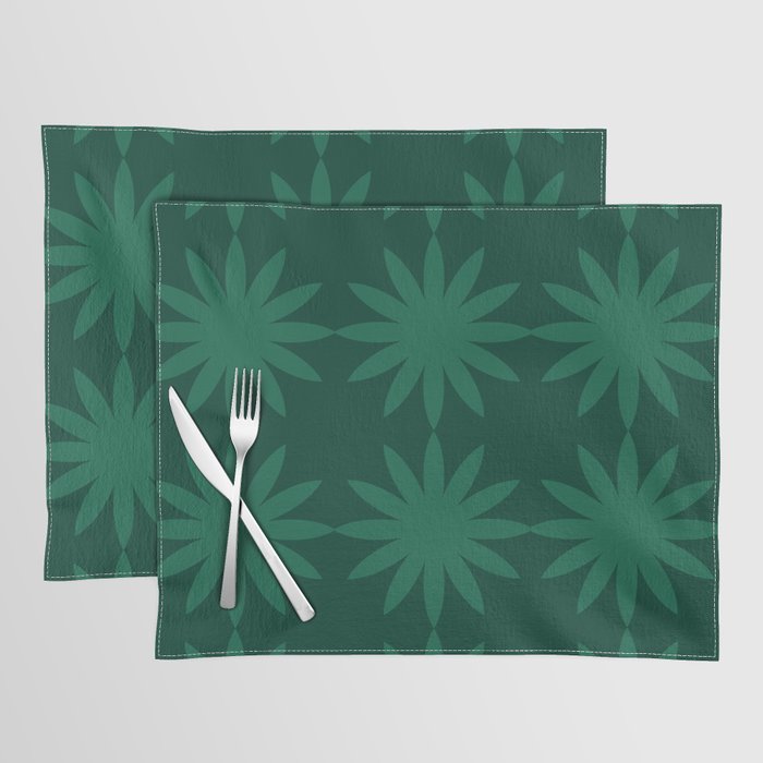 Emerald star flower Placemat Gallery Image 1