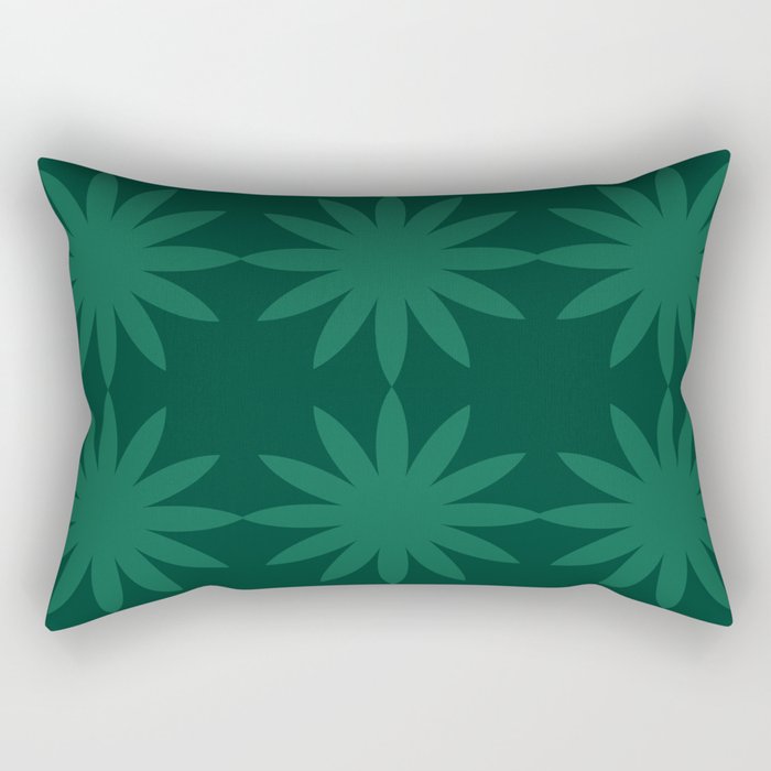 Emerald star flower Rectangular Pillow Gallery Image 2