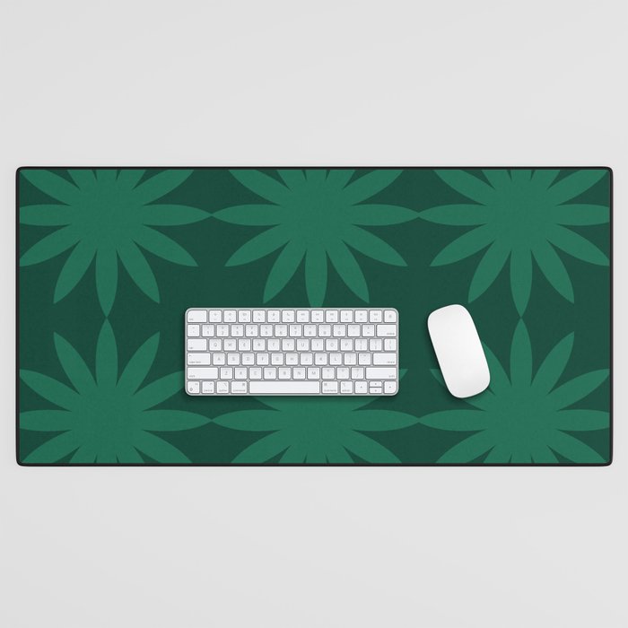 Emerald star flower Desk Mat Gallery Image 1