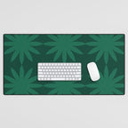 Emerald star flower Desk Mat Gallery Image 1