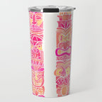 Tiki Totems - Pink Palette Travel Mug Gallery Image 1