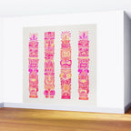 Tiki Totems - Pink Palette Wall Mural Gallery Image 2