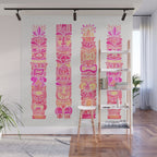 Tiki Totems - Pink Palette Wall Mural Gallery Image 1
