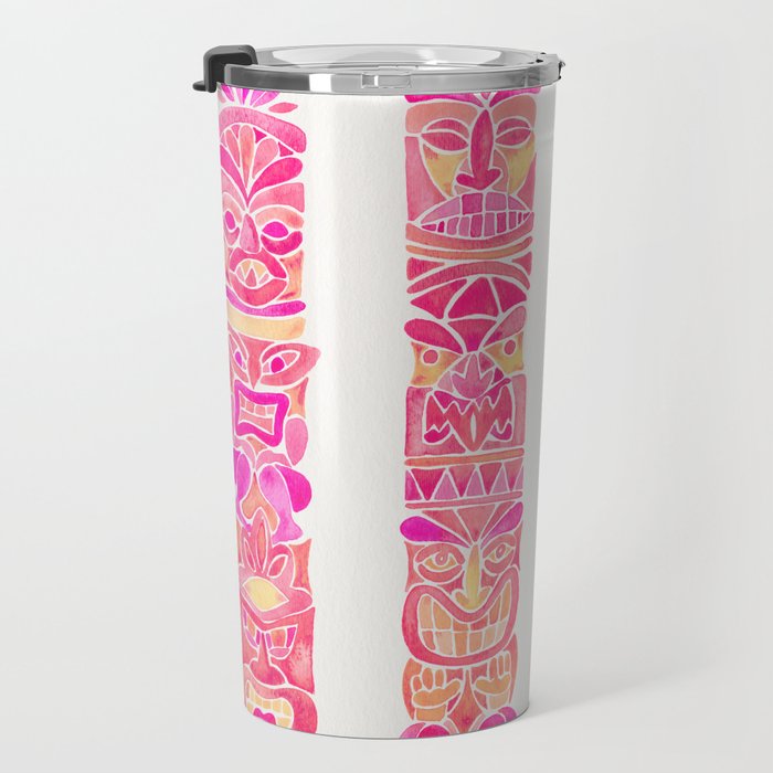 Tiki Totems - Pink Palette Travel Mug Gallery Image 3