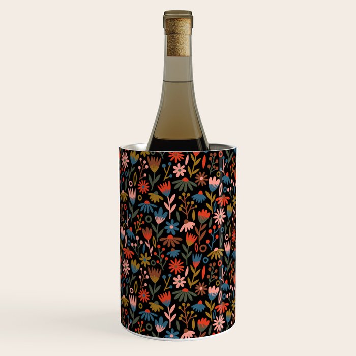 Exotic Midnight Floral Garden Wine Chiller Gallery Image 1