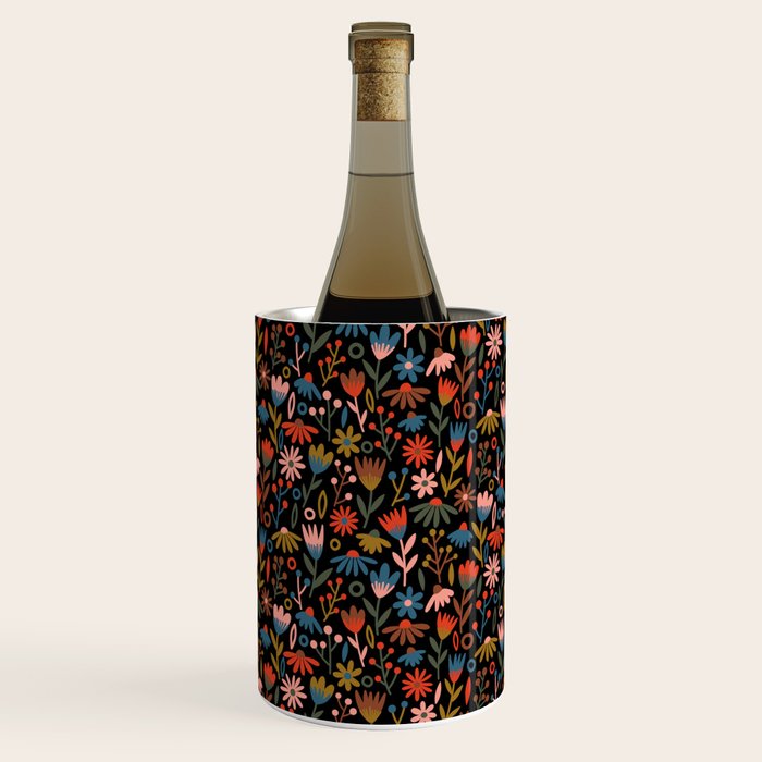 Exotic Midnight Floral Garden Wine Chiller Gallery Image 3