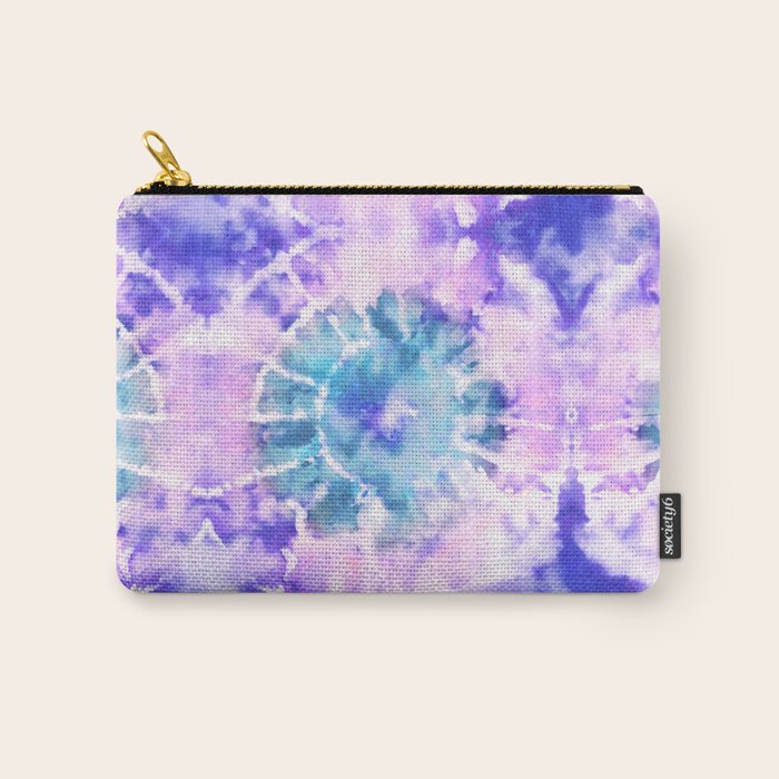 Tie Dye - Lavender and Turquoise  Carry All Pouch Gallery Image 1