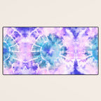 Tie Dye - Lavender and Turquoise  Desk Mat Gallery Image 3