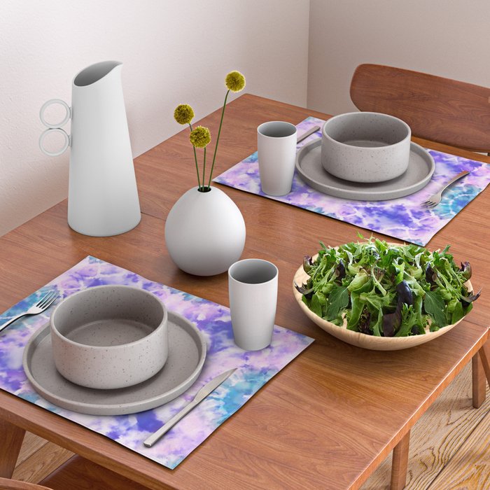 Tie Dye - Lavender and Turquoise  Placemat Gallery Image 2