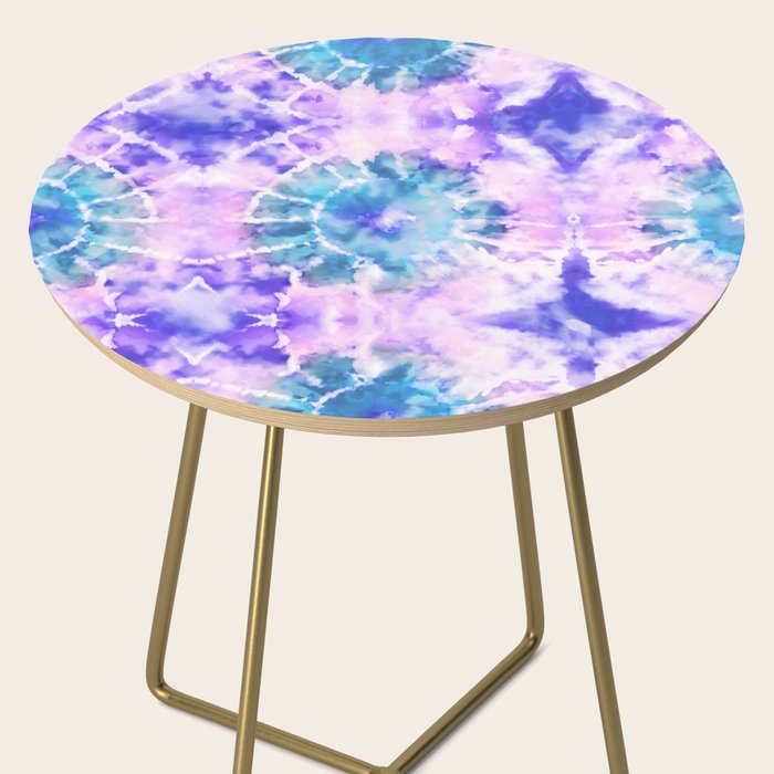 Tie Dye - Lavender and Turquoise  Side Table Gallery Image 2