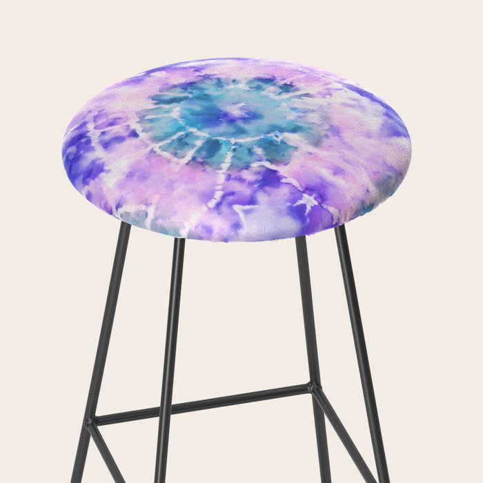 Tie Dye - Lavender and Turquoise  Stool Gallery Image 2