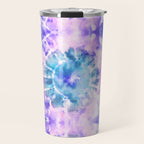 Tie Dye - Lavender and Turquoise  Travel Mug Gallery Image 1