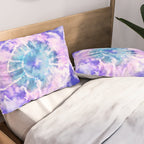 Tie Dye - Lavender and Turquoise  Pillow Sham Gallery Image 2