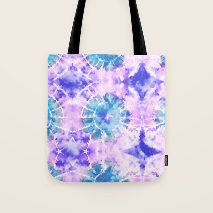 Tie Dye - Lavender and Turquoise  Tote Bag Gallery Image 1