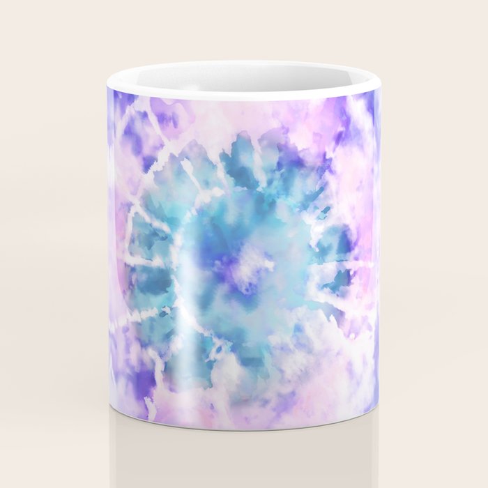 Tie Dye - Lavender and Turquoise  Coffee Mug Gallery Image 4