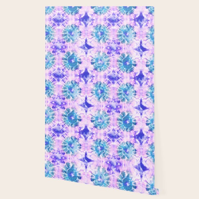 Tie Dye - Lavender and Turquoise  Wallpaper Gallery Image 2