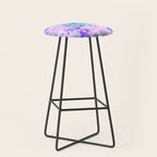 Tie Dye - Lavender and Turquoise  Stool Gallery Image 1