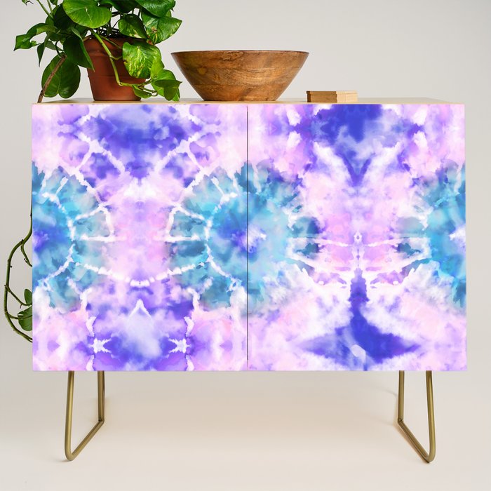Tie Dye - Lavender and Turquoise  Credenza Gallery Image 1