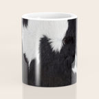 Black Cowhide, Cow Skin Print Pattern, Modern Cowhide Faux Leather Coffee Mug Gallery Image 4