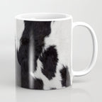Black Cowhide, Cow Skin Print Pattern, Modern Cowhide Faux Leather Coffee Mug Gallery Image 1