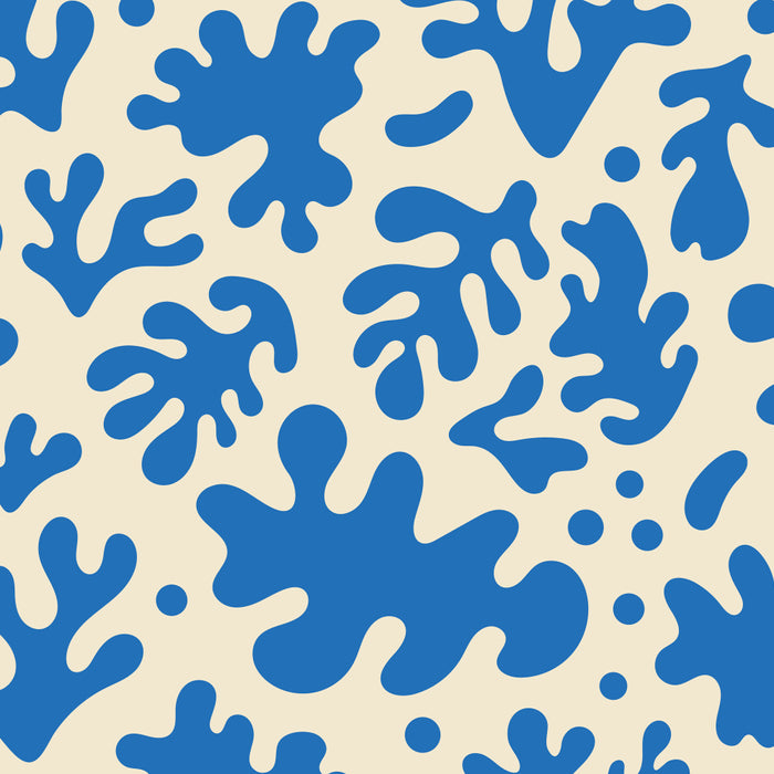 Abstract organic blue leaf art pattern Coffee Mug Gallery Image 2