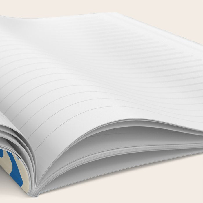 Abstract organic blue leaf art pattern Notebook Gallery Image 2