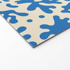 Abstract organic blue leaf art pattern Welcome Mat Gallery Image 2