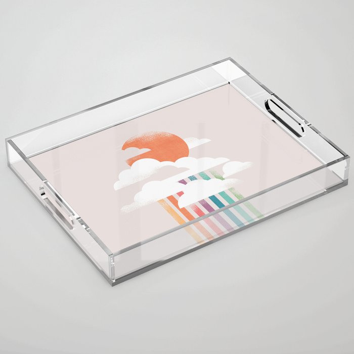 Colorful rain Acrylic Tray Gallery Image 1