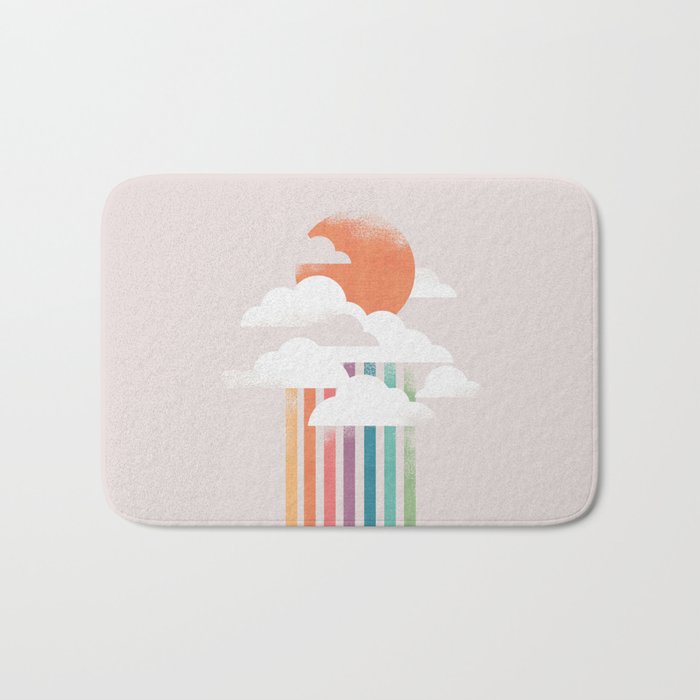 Colorful rain Bath Mat Gallery Image 1