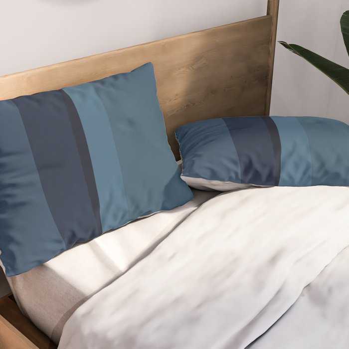 Modern Blue, Blue Painting, Blue Ombre Pillow Sham Gallery Image 2