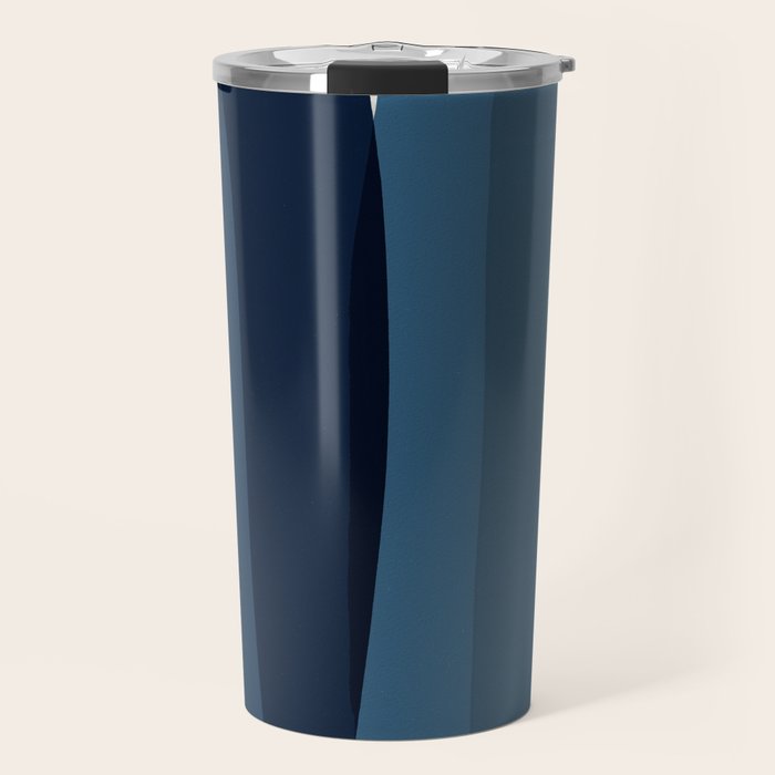 Modern Blue, Blue Painting, Blue Ombre Travel Mug Gallery Image 1