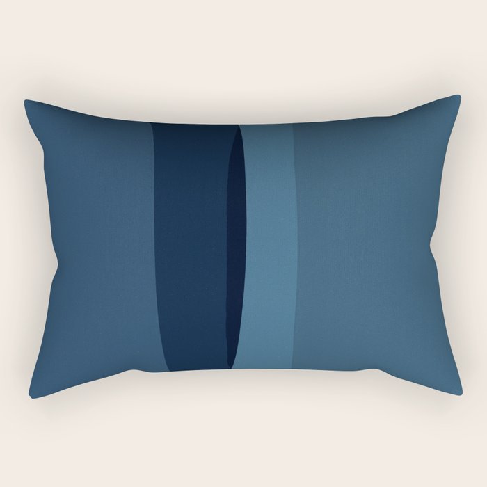 Modern Blue, Blue Painting, Blue Ombre Rectangular Pillow Gallery Image 2