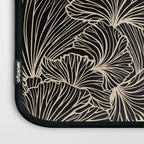 Decorative Leaf Pattern, Floral Prints, Cream and Black Laptop Sleeve Gallery Image 3