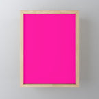 Solid neon pink  Mini Art Print Gallery Image 1