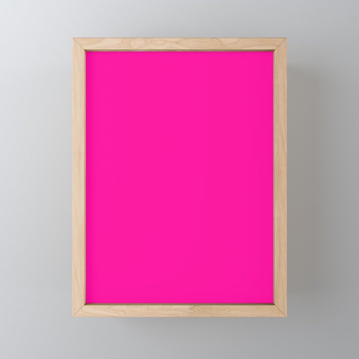 Solid neon pink  Mini Art Print Gallery Image 1