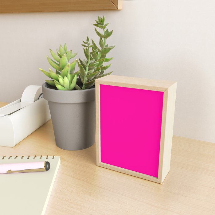 Solid neon pink  Mini Art Print Gallery Image 2