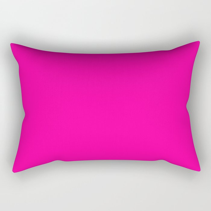 Solid neon pink  Rectangular Pillow Gallery Image 1