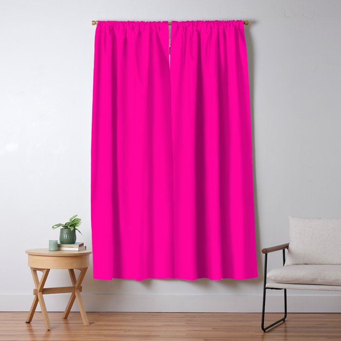 Solid neon pink  Window Curtain Gallery Image 5